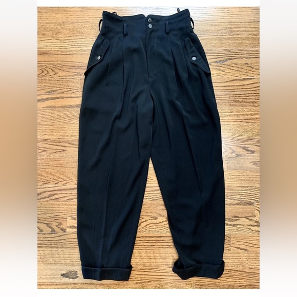 Vintage Matsuda Nicole Tokyo Japan Womens Black High Waist Pants